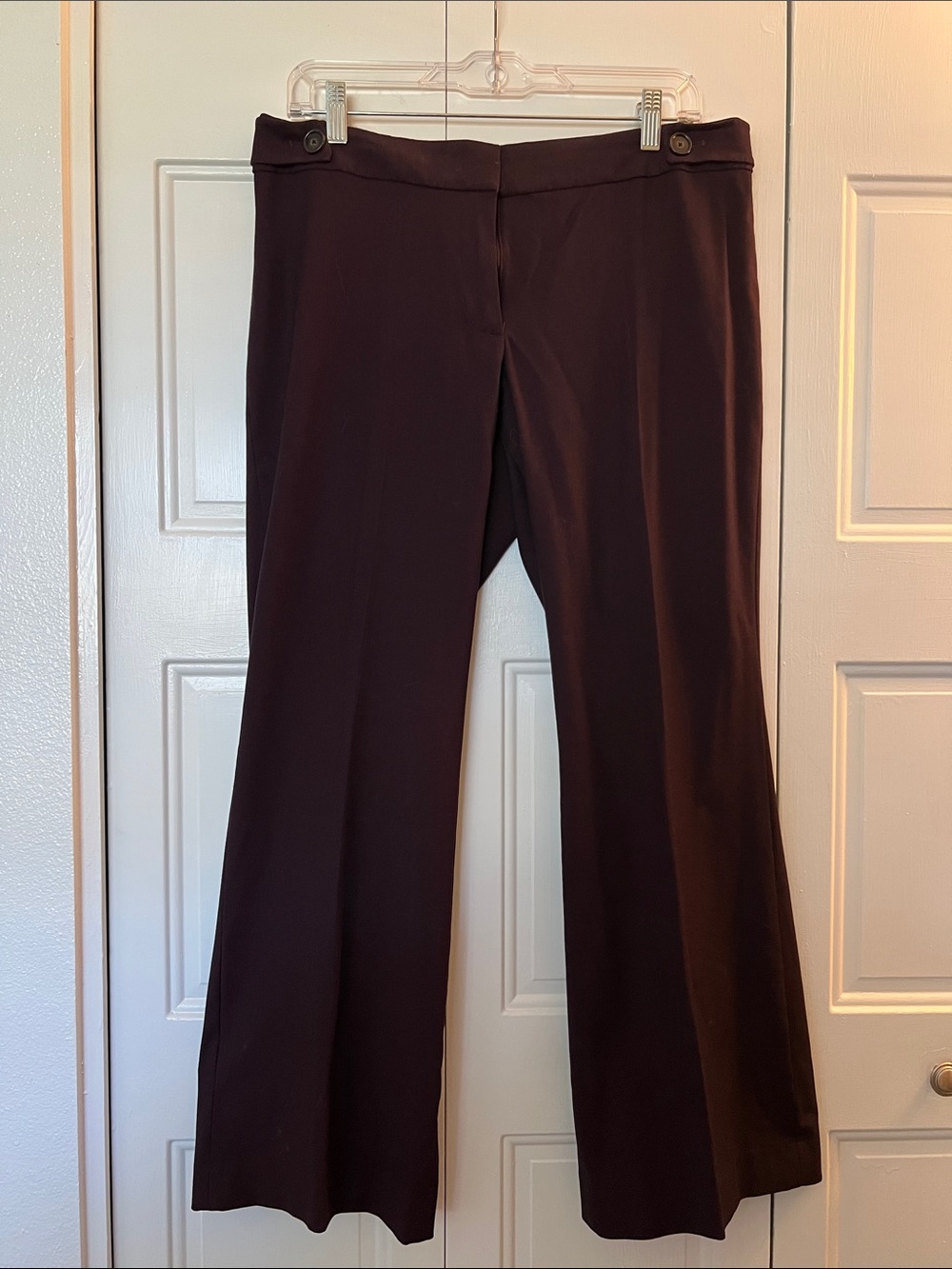 LOFT Women's Boot-Cut Pants in Deep Brown
